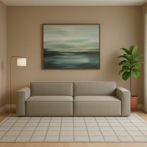 Divano sfoderabile tortora 260x95x70h cm - Argo