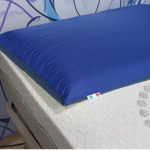 Guanciale Nepitella, Made in Italy, 50x35 h13 cm, Blu