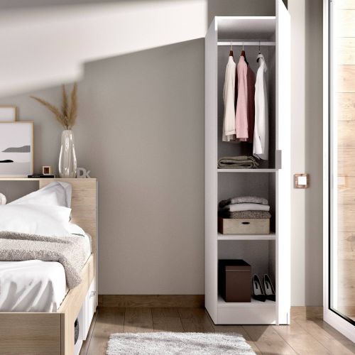 Guardaroba 1 anta- bianco slim 40x184h cm - Nxy
