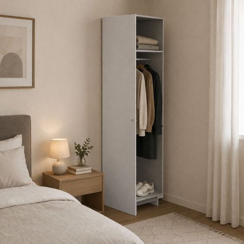 Guardaroba 1 ripiano bianco 59x218h cm - Aldeno