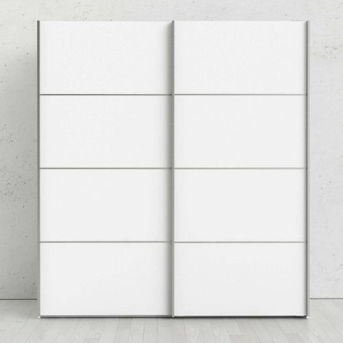 Guardaroba 2 ante Anise, Mobile camera da letto, Cabina armadio portabiti, Armadio appendiabiti, 182x64 h202 cm, Bianco