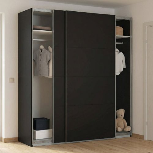 Guardaroba 2 ante- nero ante scorrevoli 200x218h cm - Malakas