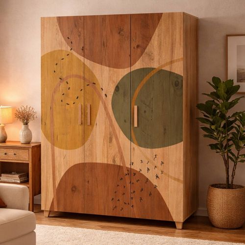 Guardaroba 3 ante quercia 120x189h cm - Nella