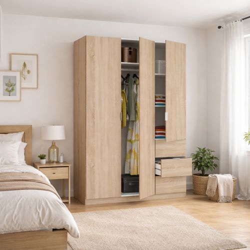 Guardaroba 3 ante rovere 135x200h cm - Ade
