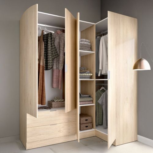 Guardaroba angolare moderno rovere 173x184h cm - Efesto