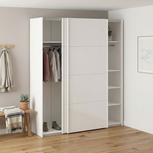 Guardaroba ante scorrevoli bianco lucido 182x220h cm - Badesse