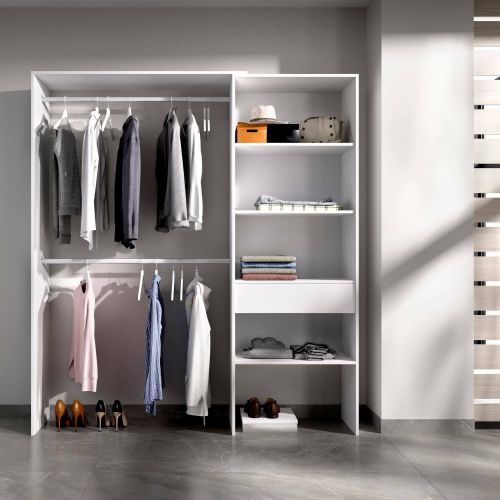 Guardaroba classico bianco 160x187h cm - Fauno