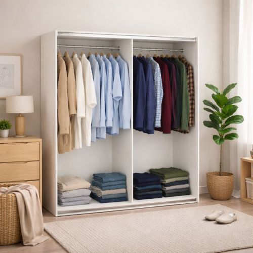 Guardaroba con appendiabiti bianco 178x220h cm - Hagupit
