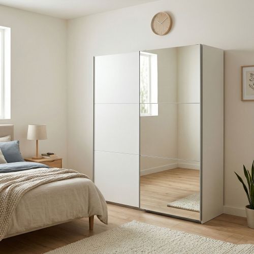 Guardaroba con appendiabiti bianco 195x218h cm - Agosta