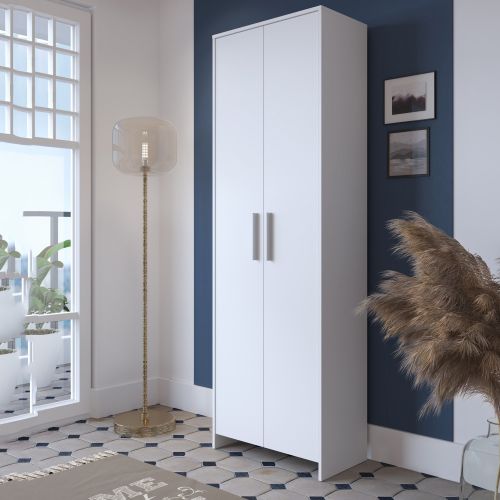 Guardaroba con appendiabiti bianco 65x197h cm - Vinadio