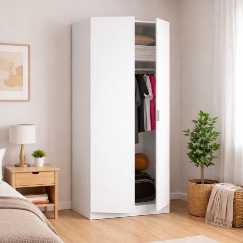 Guardaroba con appendiabiti bianco 81x184h cm - Artu