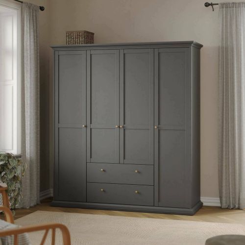 Guardaroba con appendiabiti grigio 181x200h cm - Amarena
