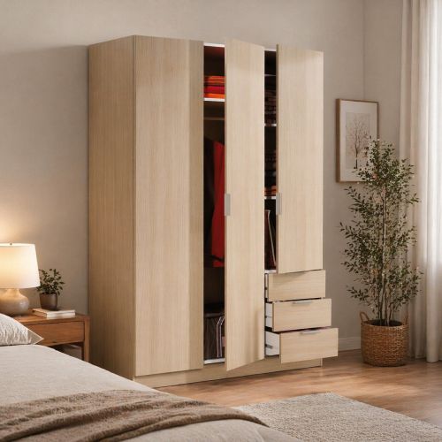 Guardaroba con appendiabiti rovere 121x180h cm - Astuzzia