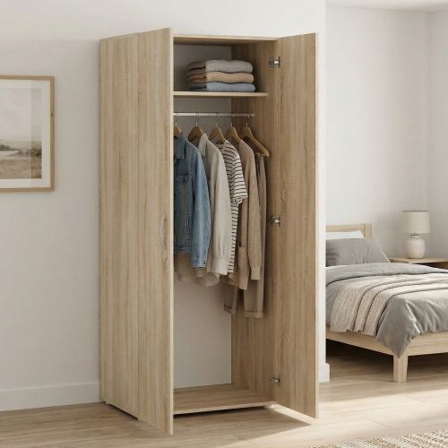 Guardaroba con appendiabiti rovere 74x179h cm - Malvito