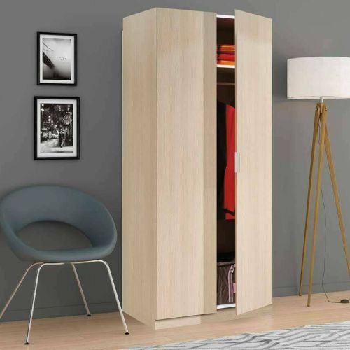 Guardaroba con appendiabiti rovere 82x180h cm - Avik