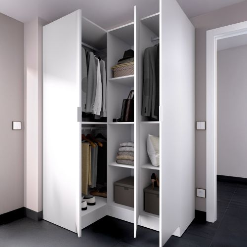 Guardaroba con ripiani regolabili bianco 133x184h cm - Australia