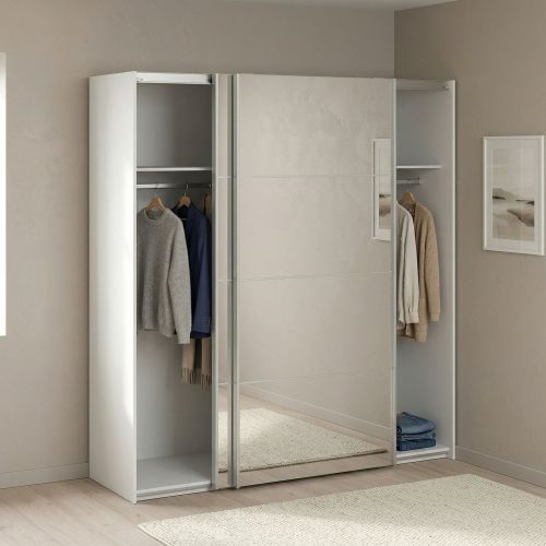 Guardaroba con specchio bianco 182x201h cm - Bema