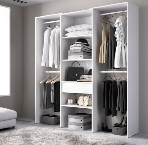 Guardaroba grande classico bianco 160x187h cm - Castries