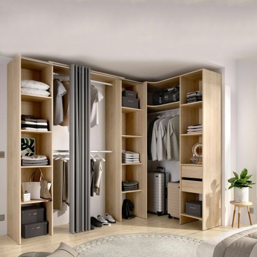 Guardaroba grande con appendiabiti rovere 234x205h cm - Dindo