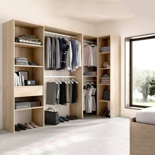 Guardaroba grande con appendiabiti rovere 248x187h cm - Florita