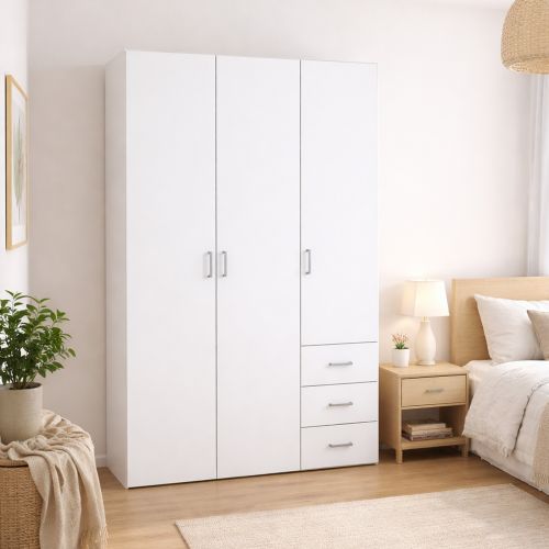 Guardaroba in legno bianco 115x175h cm - Arley