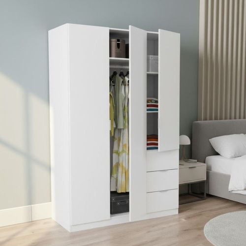 Guardaroba in legno bianco 135x200h cm - Ade
