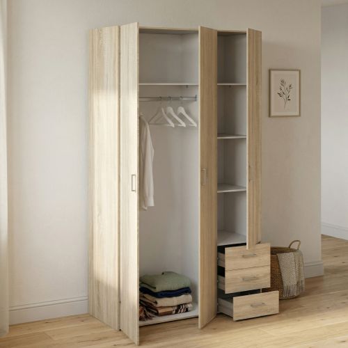 Guardaroba in legno quercia 115x200h cm - Aquilone
