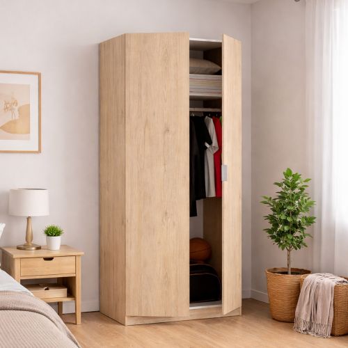 Guardaroba in legno rovere 81x184h cm - Artu