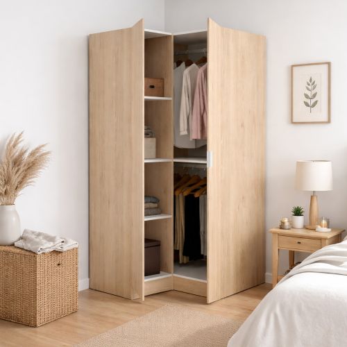 Guardaroba in legno rovere 90x184h cm - Aser