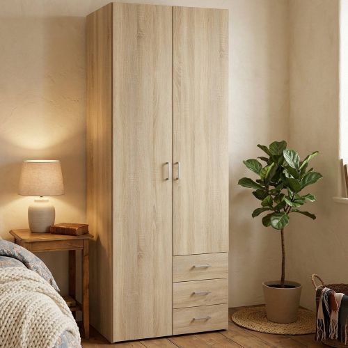 Guardaroba salvaspazio quercia 77x200h cm - Apollina