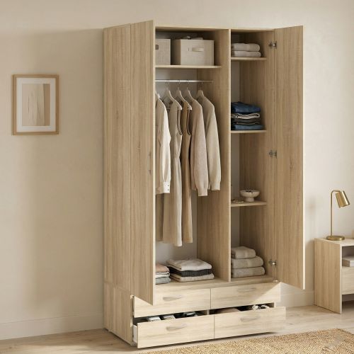 Guardaroba salvaspazio rovere 110x214h cm - Randazzo