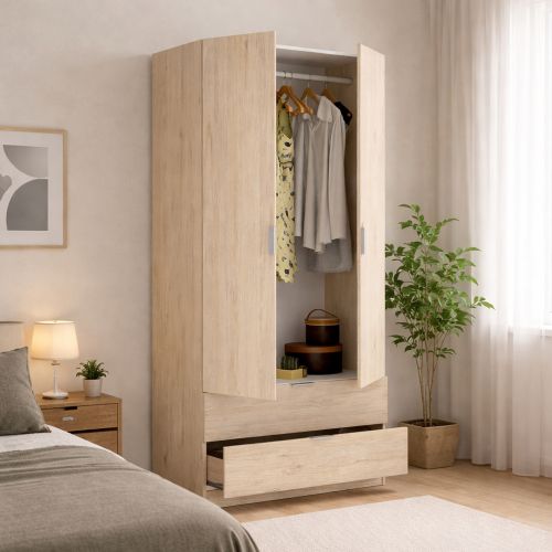 Guardaroba salvaspazio rovere 81x184h cm - Anya