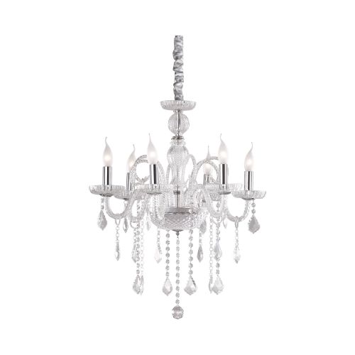Ideal-Lux - Lampada a sospensione GIUDECCA SP6 TRASPARENTE, 58 x 58 x h90 cm, Trasparente