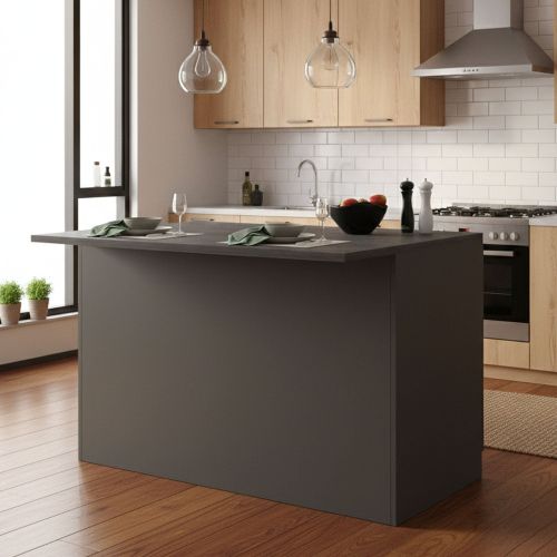 Isola cucina economica 125x90x90h cm antracite e ardesia - Analiza