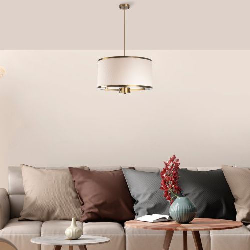 Lampada a Sospensione Bianco oro 942flg1371 Colore Struttura oro - Rovegno
