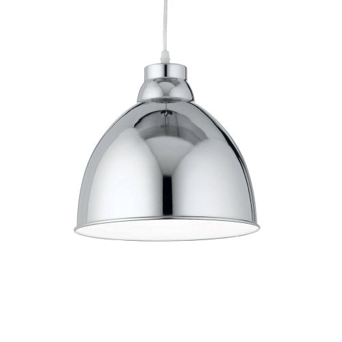 Lampada a sospensione, Lampadario, Luminare sospeso, Lampada a pendente, 26x26h35 cm, Cromo