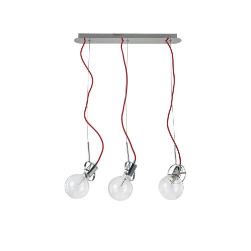 Lampada a sospensione, Lampadario, Luminare sospeso, Lampada a pendente, Made in Italy, 12x58h13 cm, Cromo