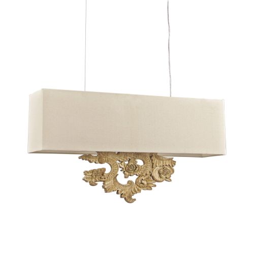 Lampada a Sospensione oro Materiale Struttura in Resina, Made in Italy - Lustra