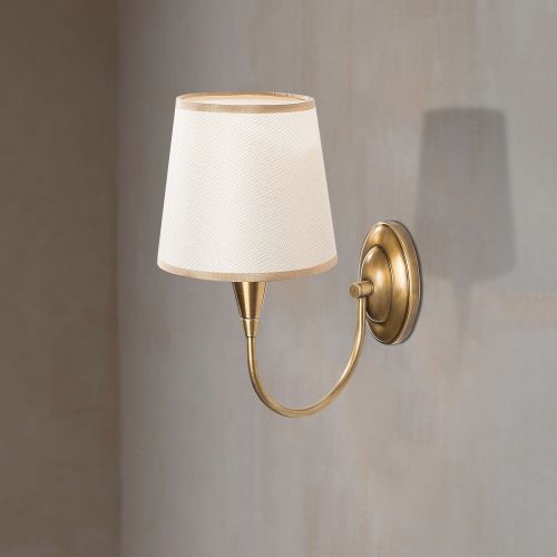 Lampada da Parete Bianco oro Attacco e 27 max 40 w Indoor, Colore Struttura oro - Lucoli