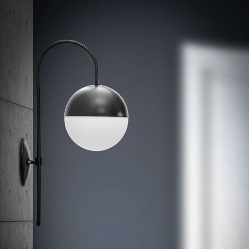 Lampada da Parete Nero Bianco Necessaria 1 Lampadina Attacco e14, Indoor - Haines