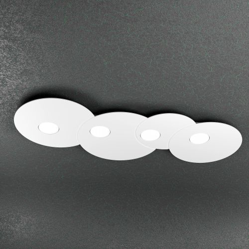 Lampada da Soffitto Bianco Materiale Struttura in Vetro, Made in Italy - Petrizzi