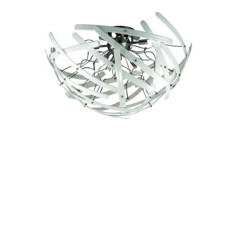 Lampada da Soffitto Bianco Materiale Struttura in Vetro, - Vergato