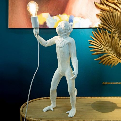 Lampada da tavolo Piet, 26x34 h55 cm, Bianco