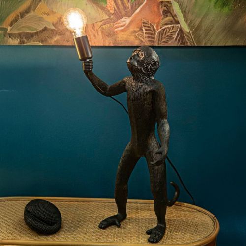 Lampada da tavolo Piet, 26x34 h55 cm, Nero