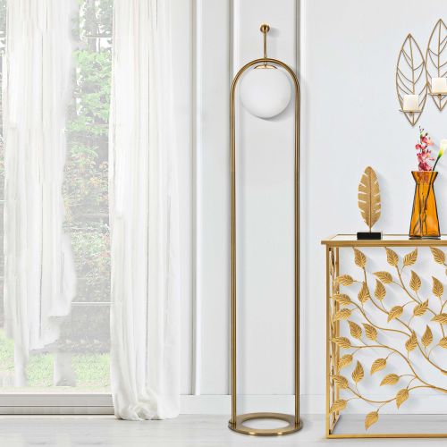 Lampada da Terra Bianco oro Necessaria 1 Lampadina Attacco e27, Interruttore Pedaliera - Fami