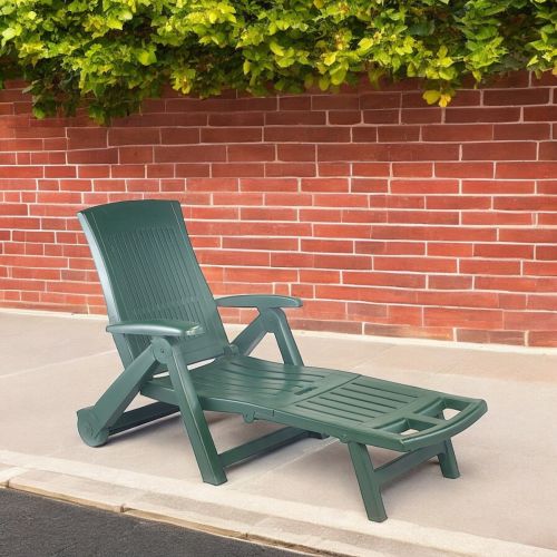 Lettino prendisole Adam, Cm 195x72h101, Verde