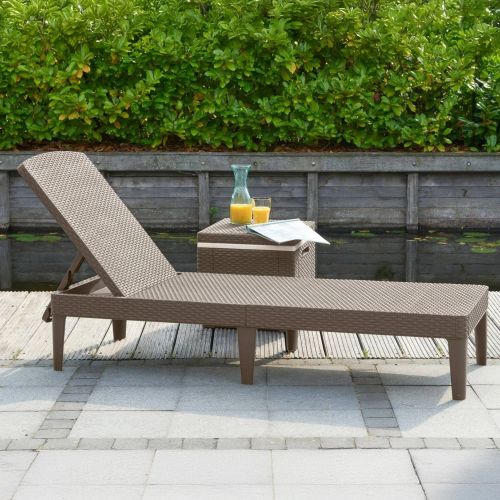 Lettino prendisole Glace, 188x58 h29 cm, Tortora