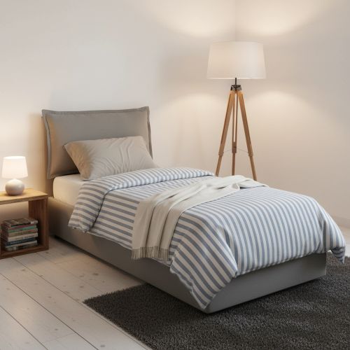 Letto 1 piazza contenitore grigio 95x205cm comfort - Aphrodite