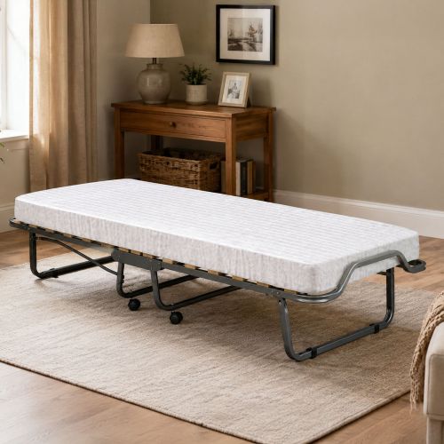 Letto 1 piazza pieghevole con materasso 200x80cm bianco - Aquadolce