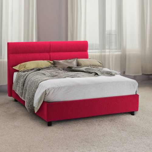 Letto 2 piazze con contenitore rosso 177x228cm - Bedero